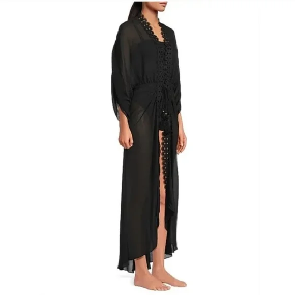 Ramy Brook Raelynn Maxi Dress Cover-up in Black